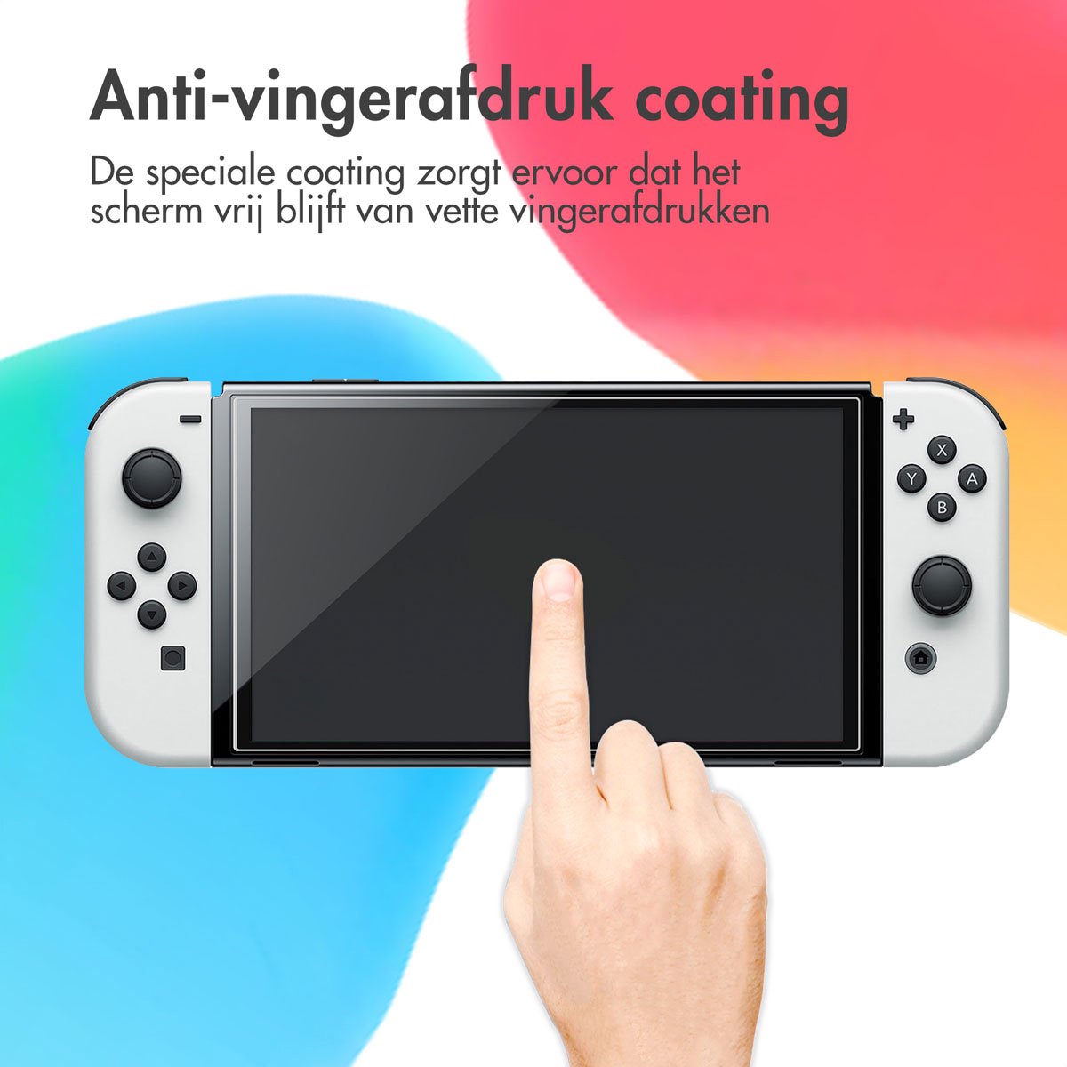 imoshion Screenprotector geschikt voor Nintendo Switch OLED - Gehard Glas, Anti Vingerafdruk Coating, Krasbestendig en UV Werend - Accessoires – foto 2