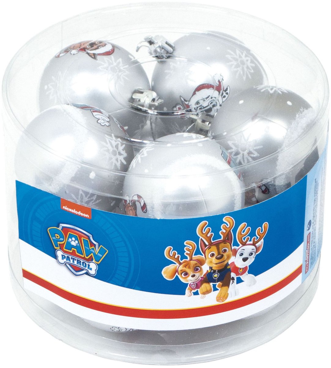 Kerstbal The Paw Patrol Friendship Ziverachtig 10 Stuks Plastic (Ø 6 cm)