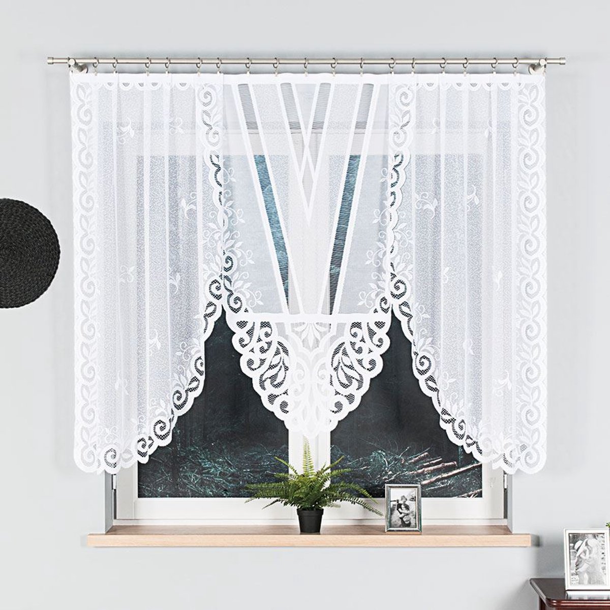 Markizeta Rozalia Serie - Kant-en-klare Jacquard Gordijn - 250x140 cm - Klassiek - Wit