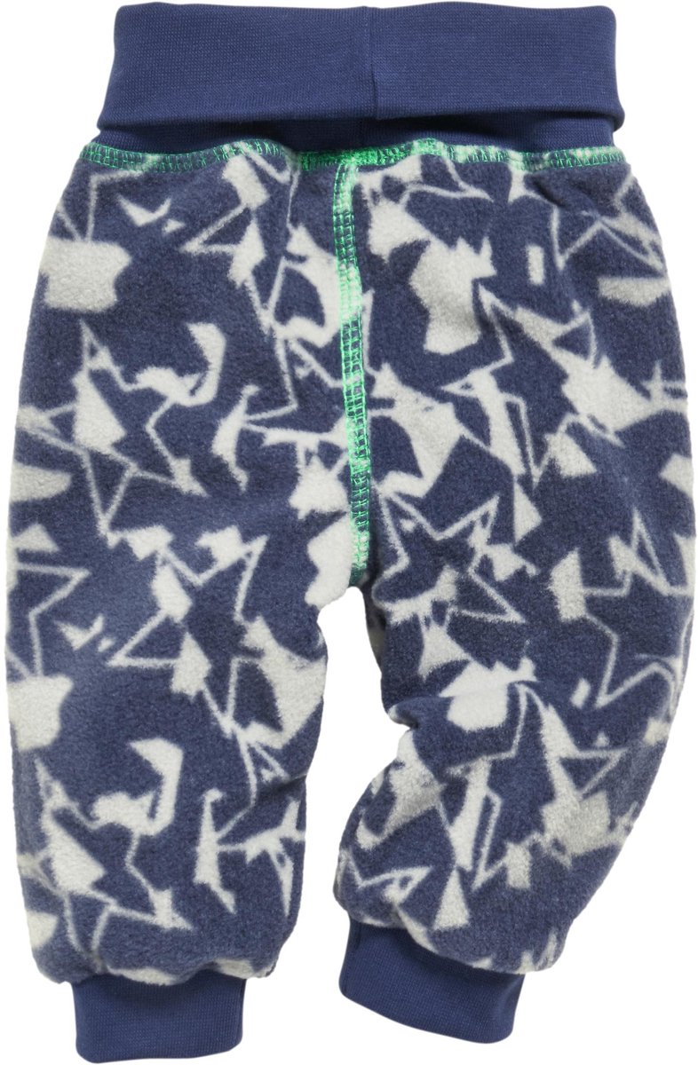 Playshoes kinderbroek met elastische tailleband, fleece, camouflageprint en sterren