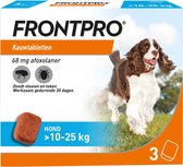 FRONTPRO Hond L - 10 - 25 Kg - Kauwtabletten tegen Vlooien en Teken - 3 Tabletten - Tot 3 maanden bescherming