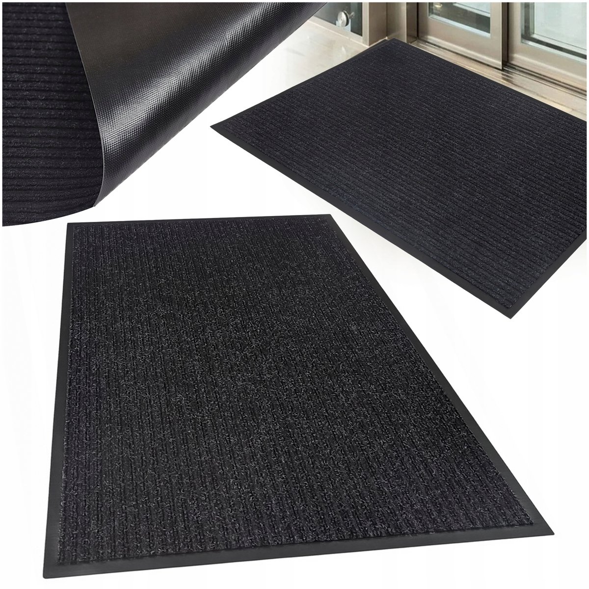 Deurmat 60x80 cm - Antraciet - Antislip - Buiten & Binnen