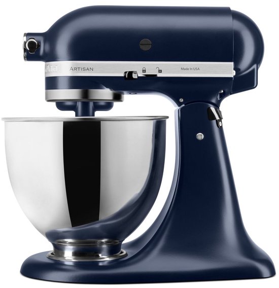 KitchenAid Keukenmachine - Artisan - Keukenrobot met 3 accessoires en kom van 4,8 L uit roestvrij staal - 300 W - Inktblauw van KitchenAid — afbeelding 4