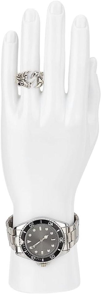 TTGoods - Mannenhand displaystandaard voor sieraden en horloges in wit - armband horloge ring display - fotografie rekwisieten - woondecoratie 3,6 x .