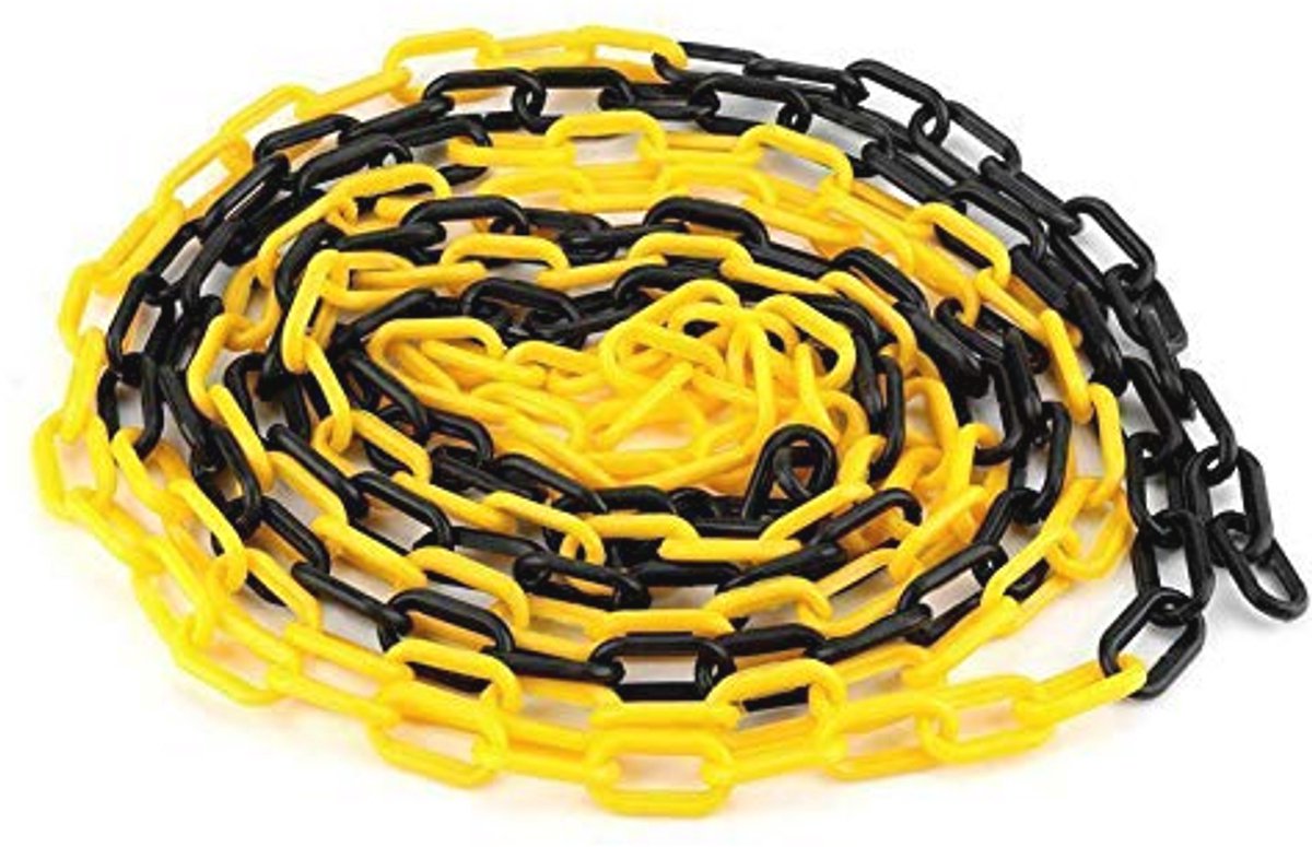 Kunststof ketting 6 mm x 5 m voor barrières en decoratie in verschillende kleuren