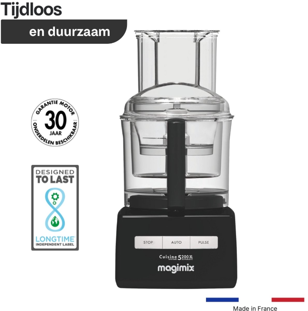 Magimix - CS 5200 XL - Foodprocessor - Citruspers - Blokjes & staafjes kit - Zwart thumbnail 5