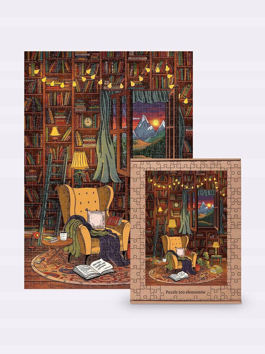 Creatieve Puzzel 500 Stukjes - Boekenwurm Thema