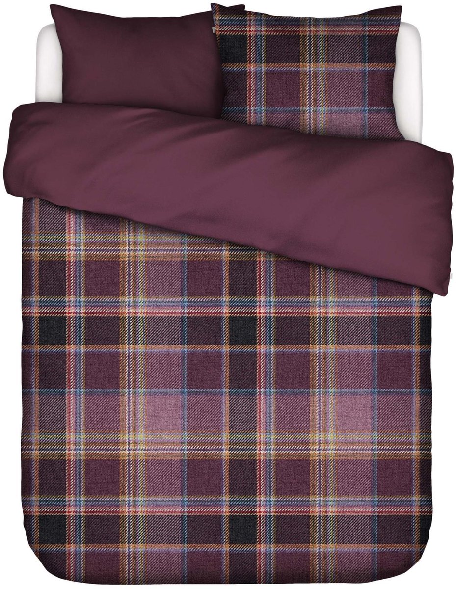 Essenza Meau Dekbedovertrek Mauve wine - Tweepersoons – 200x200/220 cm