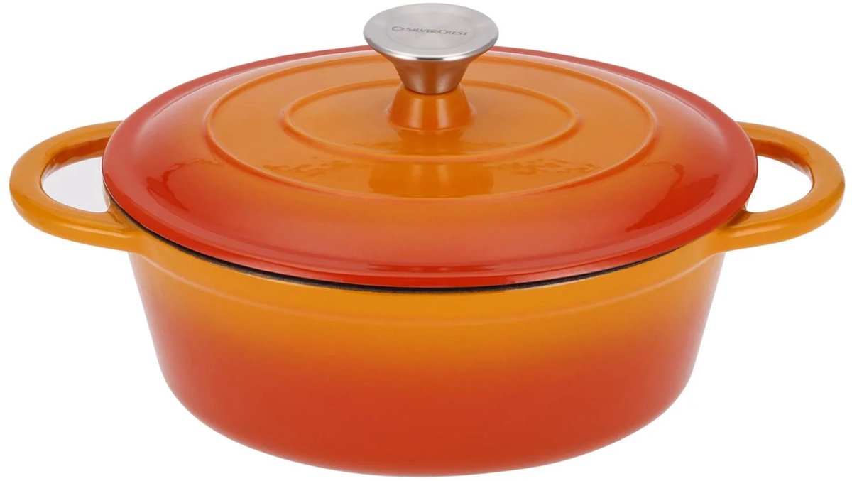 Silvercrest Gietijzeren pan Ø 25 cm - Oranje