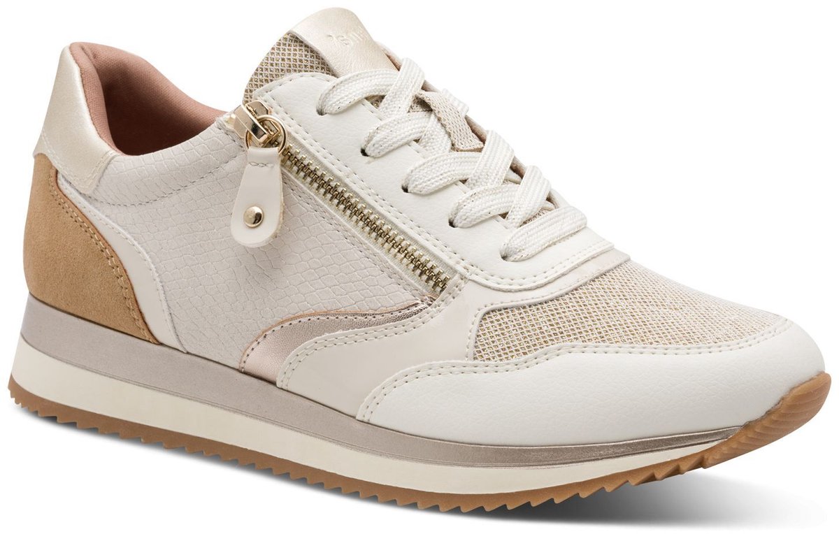 Jana Dames Sneaker - 23774-414 Ivoor/Combi - Wijdte H - Maat 37