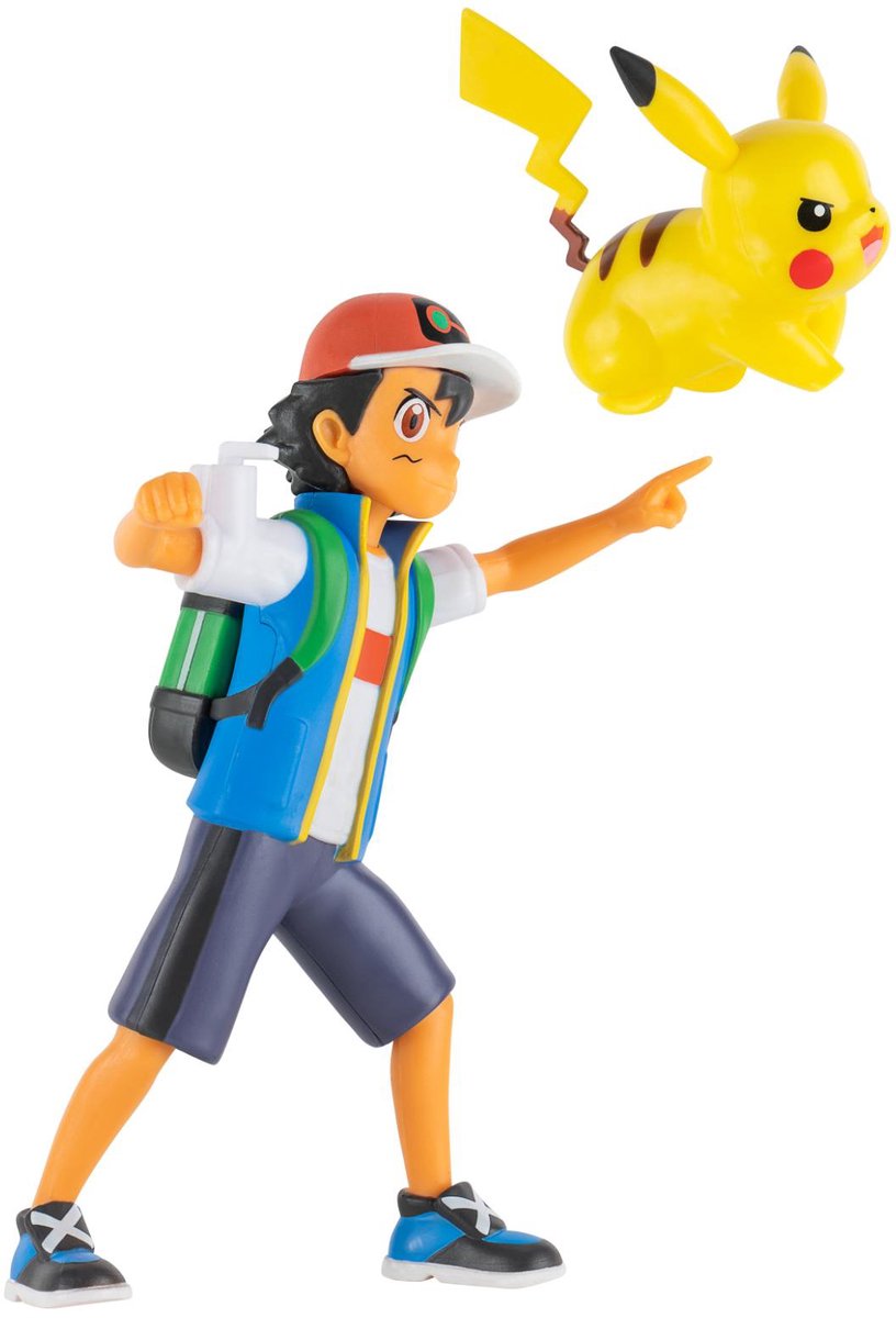Pokémon Battle Feature Figuur Ash & Pikachu 11cm Action Figuur — afbeelding 6