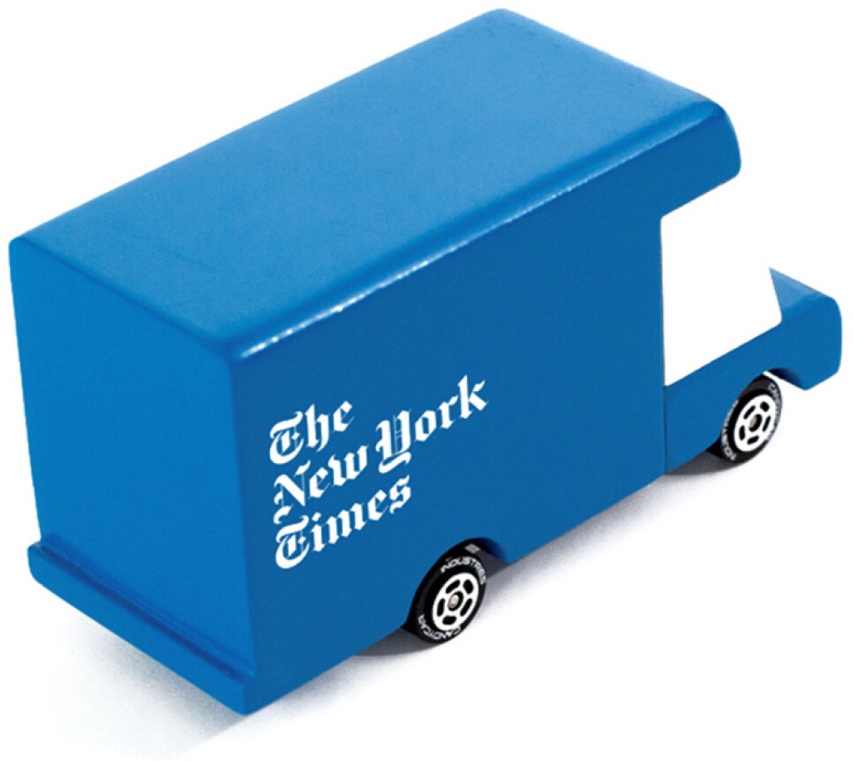 CandyLab houten speelgoedauto - nyt delivery van - multicolor.