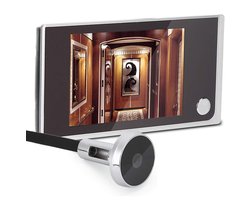 Ynkkvre – Video Deurbel – Deurbel – Beveiligingscamera – Digitale Deurspion – 3,5 Inch Lcd-kleurenscherm – Heldere Beelden En Vloeiende Weergave Met 120° Groothoek – 1 Stuk – Voor Thuisveiligheid Zwart