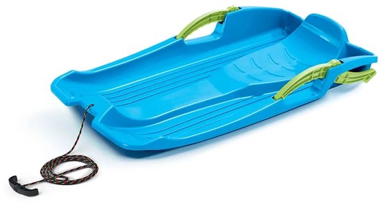 Slee Hornet - blauw - 80 cm - met rem - voor kinderen - kinderslee - winterpret sleetje