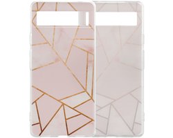 imoshion Hoesje - Geschikt voor Google Pixel 6a - Design hoesje verpakking - Pink Graphic