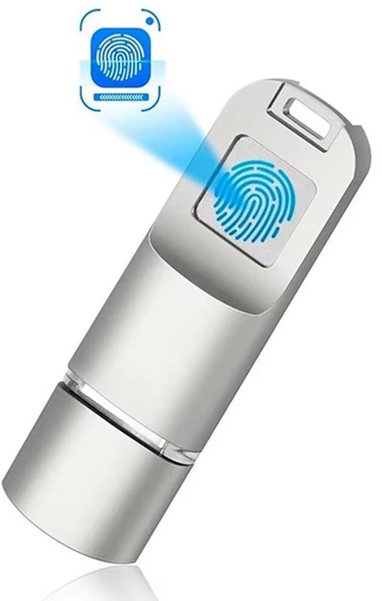 USB 3.0 Vingerafdruk USB Stick 128GB – Beveiligde Flash Drive voor Privacy & Gegevensbeheer – Snelle Pendrive voor Laptop, PC en Smartphone