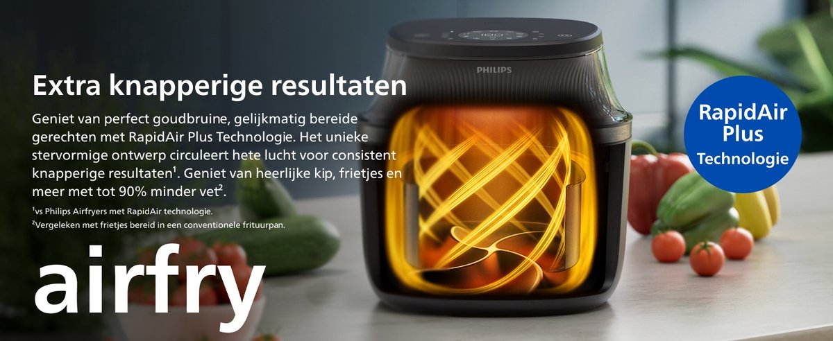 Philips 3000 series NA330/00 - Airfryer - 6,2L - 1700W - Zwart – foto 3
