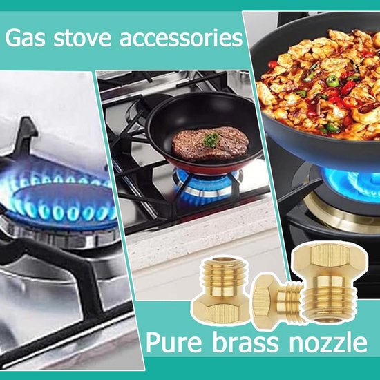 Set van 5 Universele Gassproeiers voor Fornuis - Conversieset Aardgas naar LPG — afbeelding 3