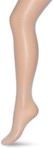 Bonnie Doon Visnet Panty Wit Dames maat L/XL 40/42 - Netpanty - Fishnet Tights - Visnet Patroon - Comfortabele Pasvorm - Stevig Materiaal - Super Elastisch - Doorschijnend - White - BN751994.103