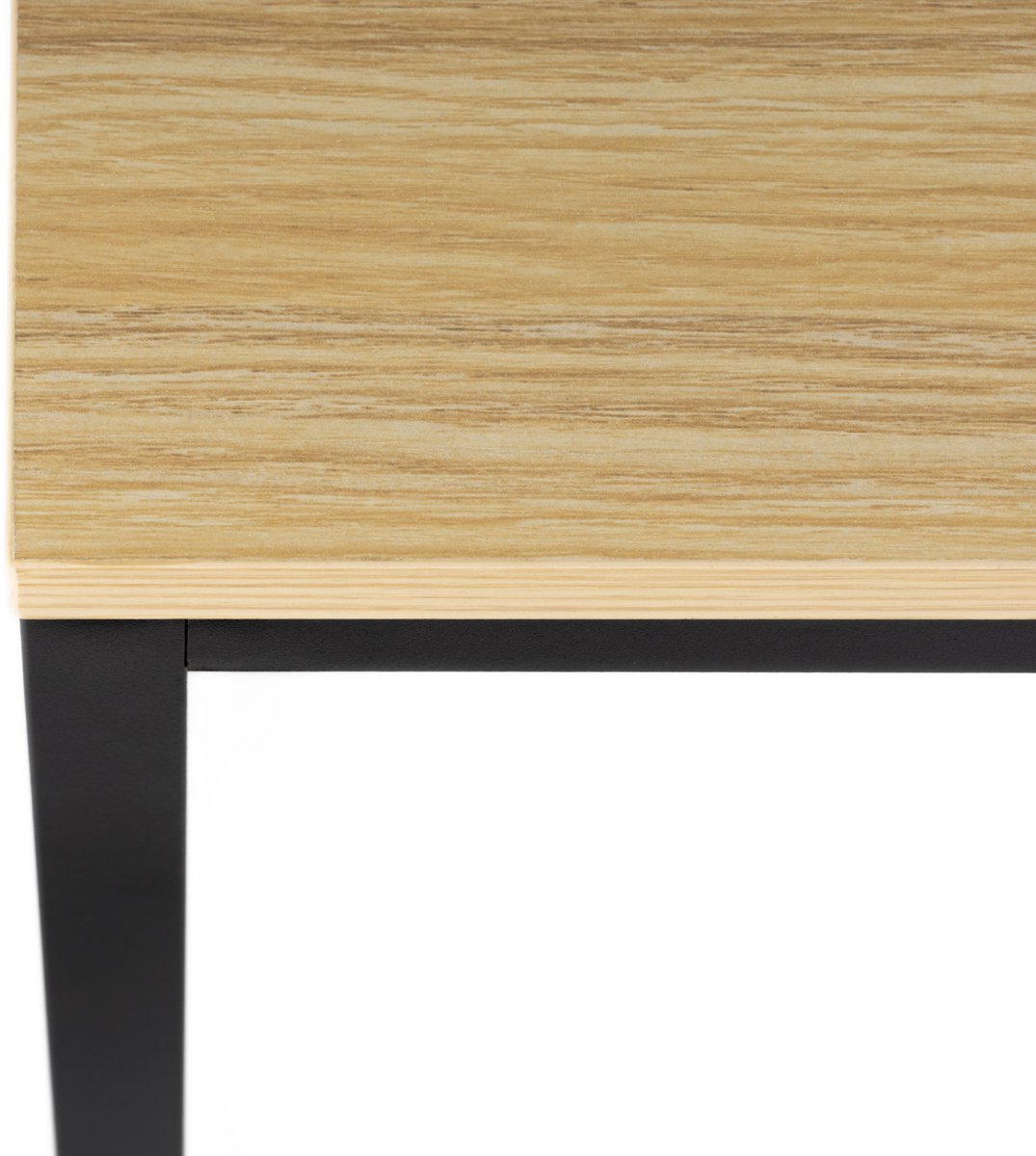 springos Bureau – Werkbureau – Computer Bureau – Bureautafel – 48 x 120 x 120 cm – 100 Kg - industriële - Zwart - Naturel