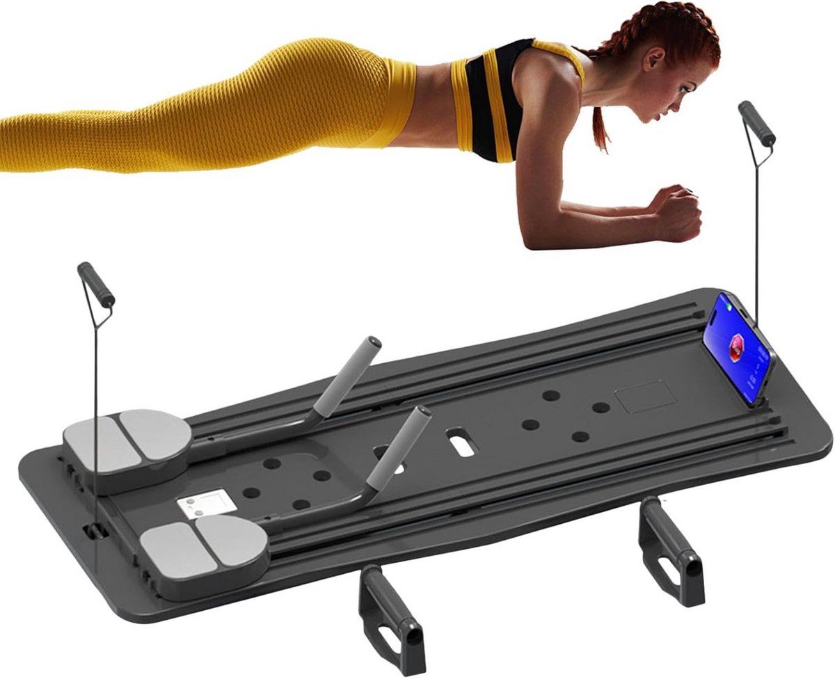Pilates Buikwiel - Fitness Board - Thuis Trainen - Opvouwbaar Ontwerp - 41.73 inch - Zwart