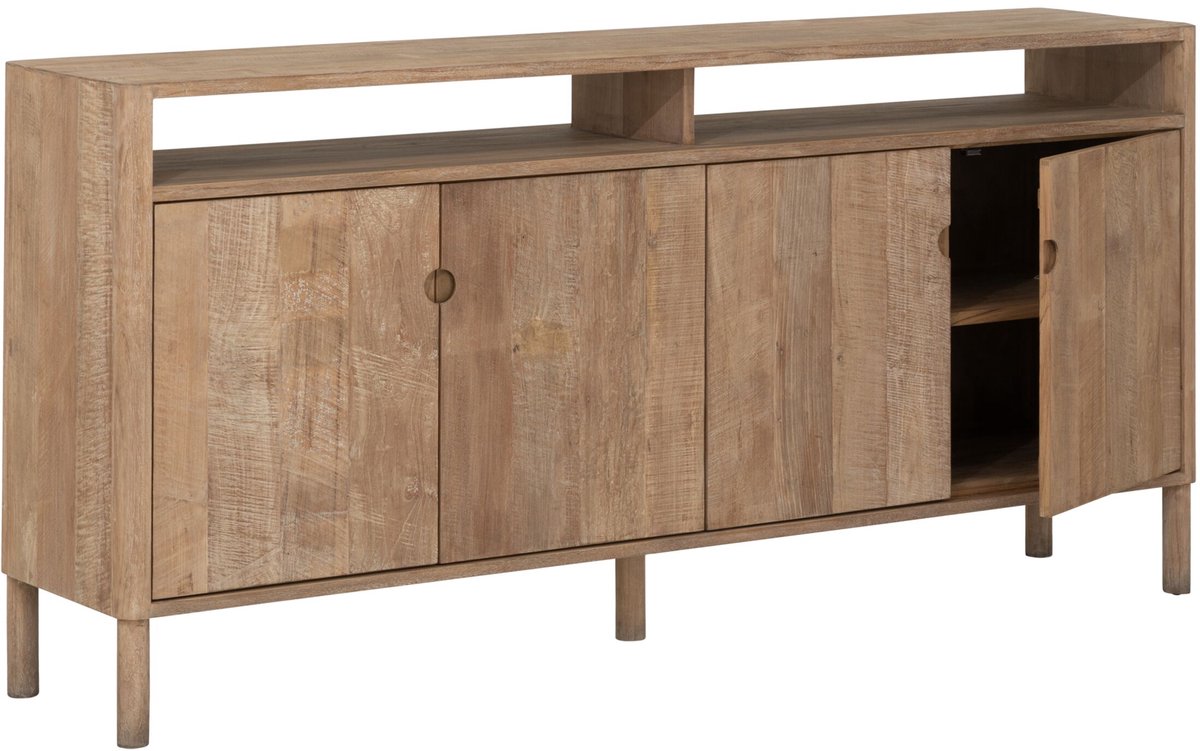 DTP Home Dresser Apollo, 4 doors, 2 open racks,90x190x40 cm, recycled teakwood