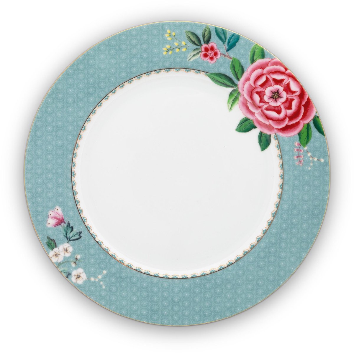 Plate Blushing Birds Blue 26.5cm