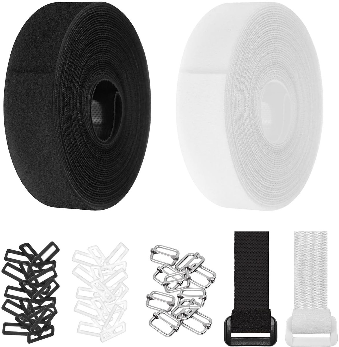 IMPERATORIS® Klittenband Kabelbinders - Kabel Management - Herbruikbare Bundelbandjes - Dubbelzijdig - Voor Kabels en Snoeren