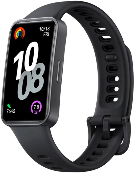 HUAWEI Band 10-Zwart |Gestroomlijnd metalen ontwerp | 100 trainingsmodi | AI-powered fitnessmonitoring & Geavanceerde slaapanalyse | Snelladen in 45 min | Batterijduur tot 2 weken