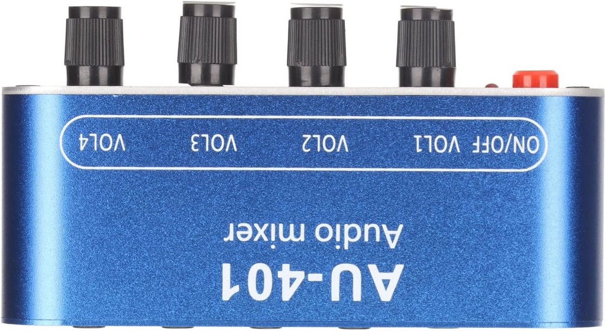 Mini 4-kanaals Stereo Mixer met Volume-aanpassing en 3.5mm Uitgang voor Laptop en Hoofdtelefoon