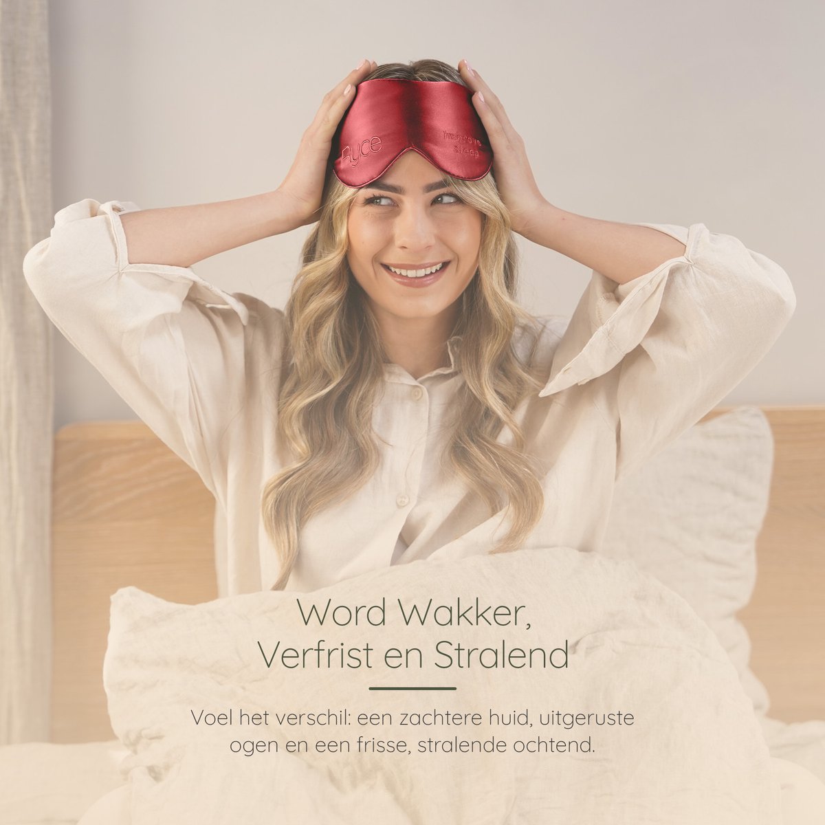 Ryce® Zijden Slaapmasker - Oogmasker - Vrouwen & Mannen - Cadeau - Rood — afbeelding 7