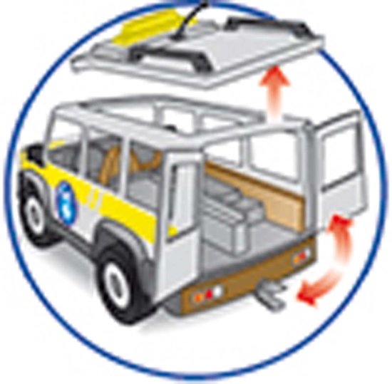 Reddingsploeg in de bergen / Véhicule avec secouristes de montagne