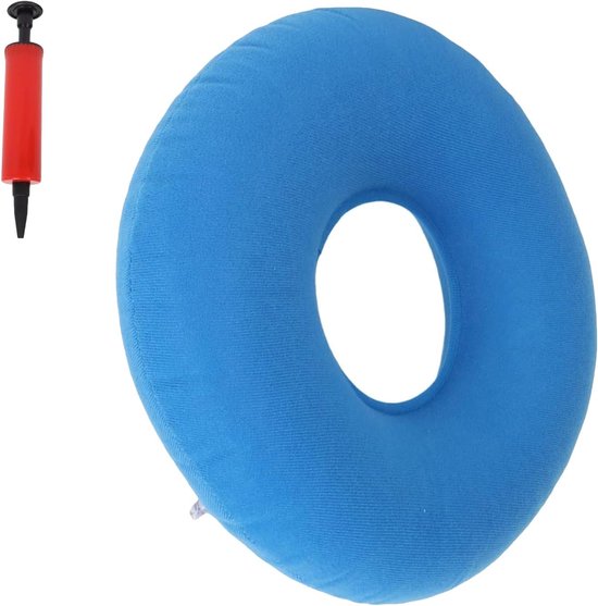 Oreiller Opblaasbaar de donut pour soulager les douleurs Hémorroïdes et du coccyx - Ergonomique et hypoallergénique