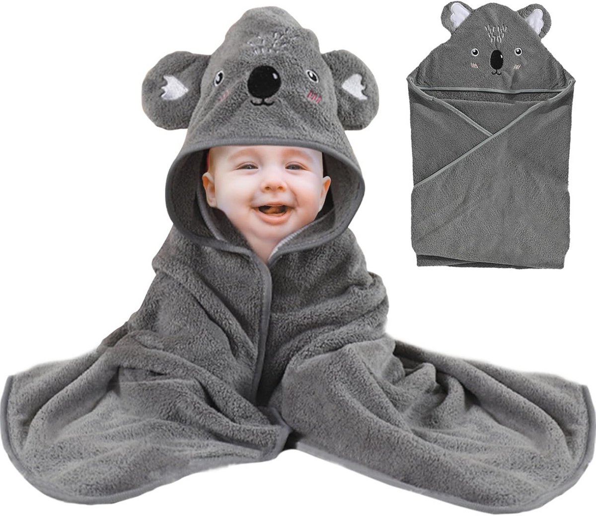 Babyhanddoek met Capuchon 80 x 80 cm voor Baby's - Schattige Dierenpatronen