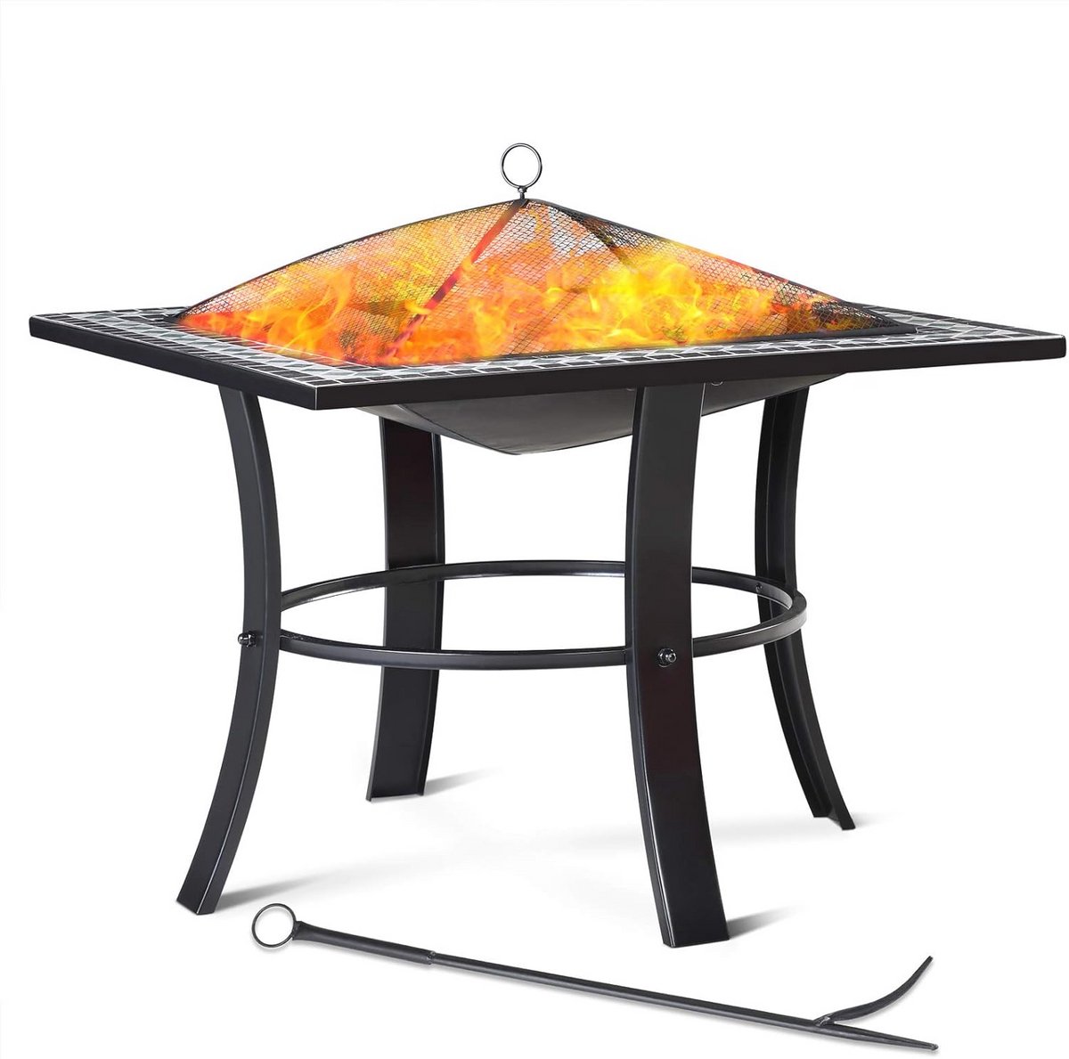 Mozaïek Vuurschaal 76 cm - Tuin & Terras Vuurkorf met Vonkbescherming