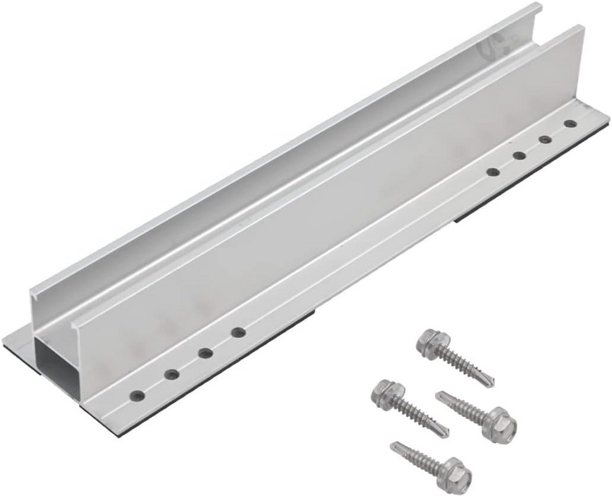 Aluminium profiel 250 mm voor dakplaat met schroeven en afdichting EPDM