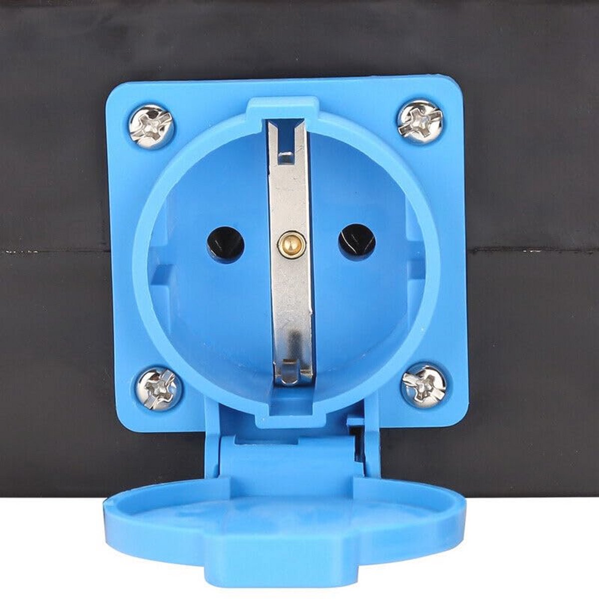 Bouwstroomverdeler met 3 x 230V en 1 x 400V - Schuko Adapter voor Bouwplaatsen, Campers en Feesttenten