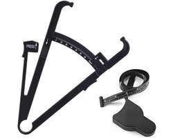 Persoonlijke Lichaamsvet Tester 2 in 1 - Nauwkeurige Vetmeter met Meetlint en Vetdiagrammen voor Gezondheid Analyse