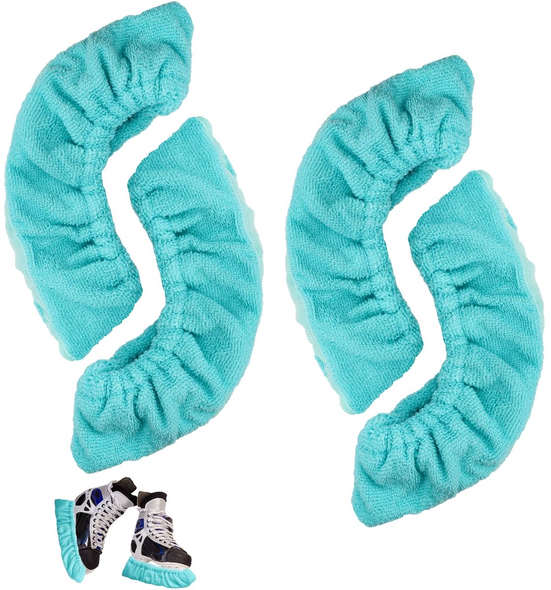 4 stuks schaatsbeschermers, hockey schaatsbeschermers elastische schaatsbeschermers voor mannen vrouwen jongens meisjes