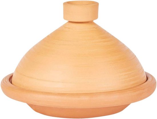 Bol à Pâtes Marocain Fait Main En Terre Cuite, Bleu, Diamètre 24,5 Cm - Sans Couvercle
