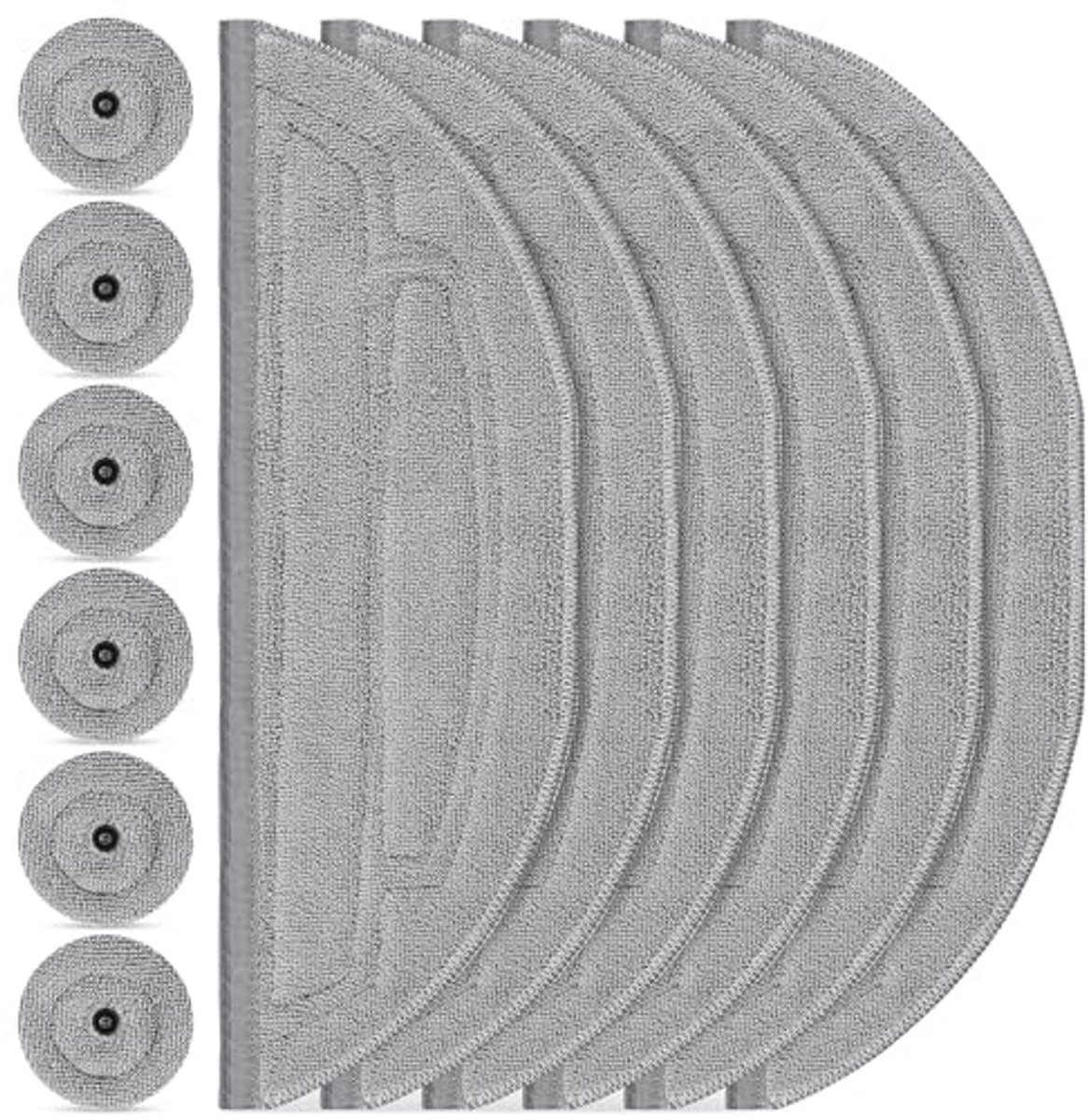 Set van 12 dweildoeken voor robotstofzuigers - Microvezel VibraRise 3.0 dweilsysteem met 6 dweilen en 6 zijwisser