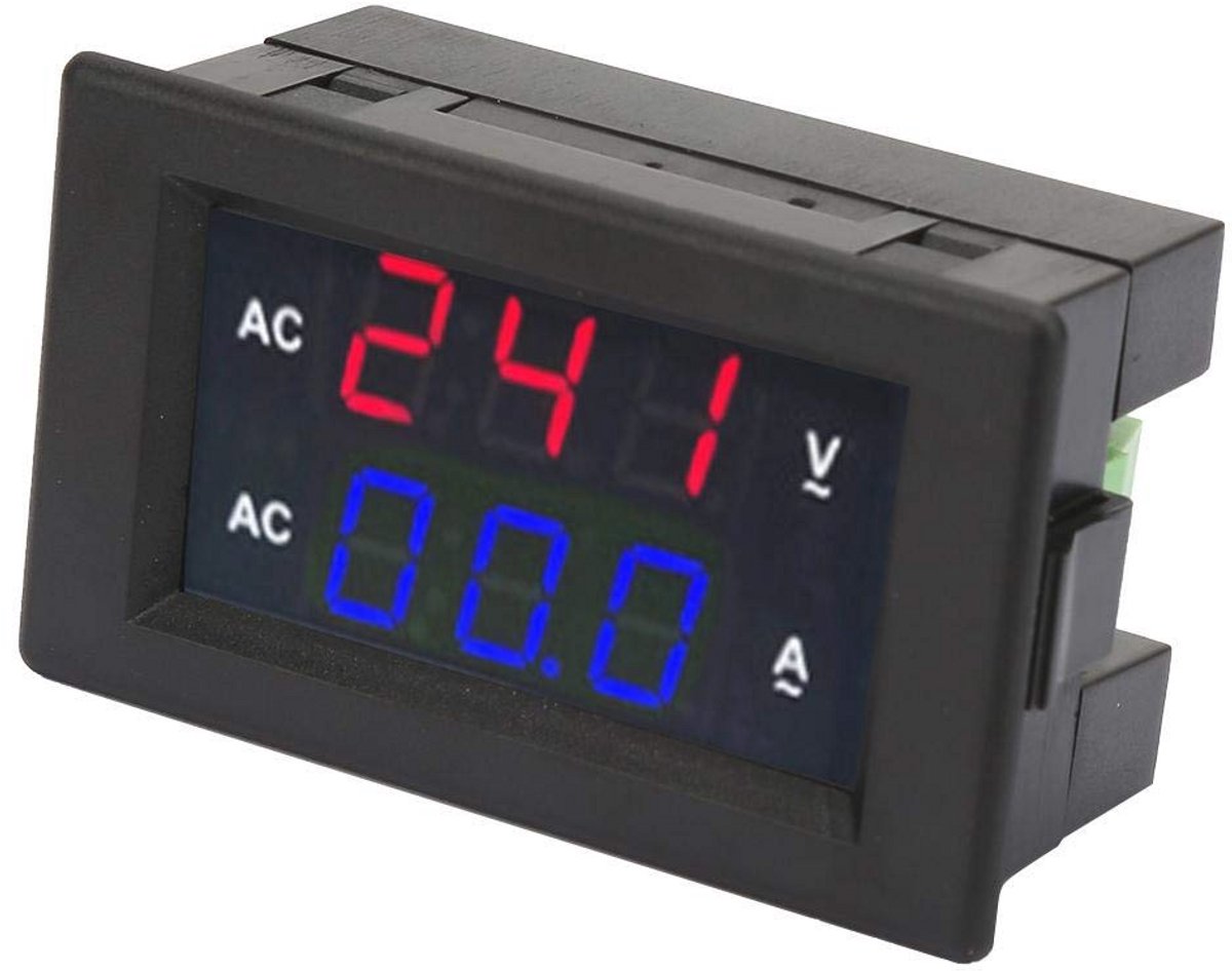 Digitaal 2 In 1 AC Stroom Volt meter | LED Display | 100-300V en 0-50A