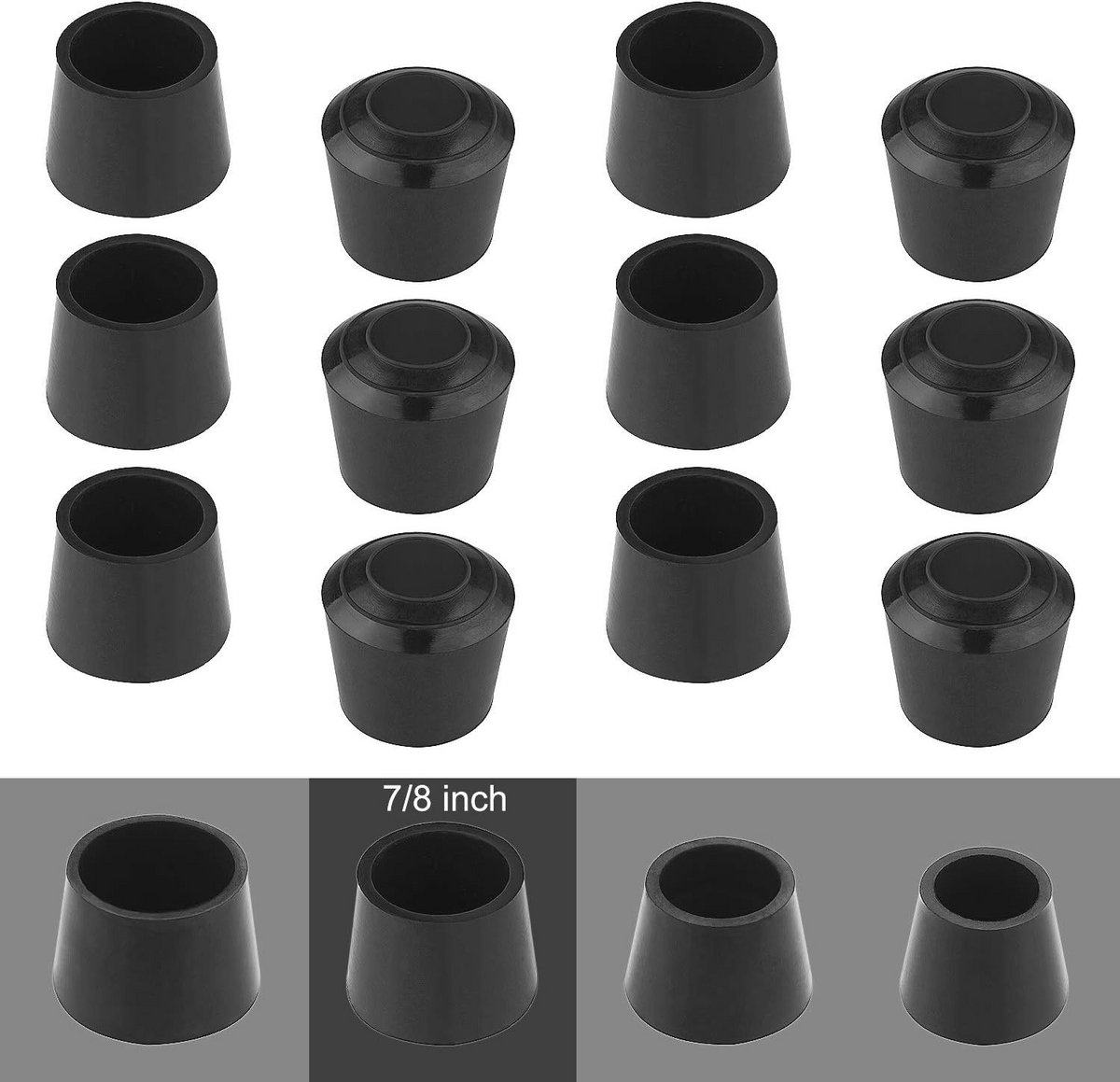 50 stuks antislip rubberen stoelpootdoppen - Bescherming voor vloeren