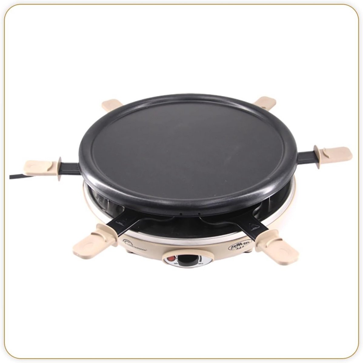 Crêpe - Raclette - Grill Happy Cheese Trio voor 6 Personen - 1200W