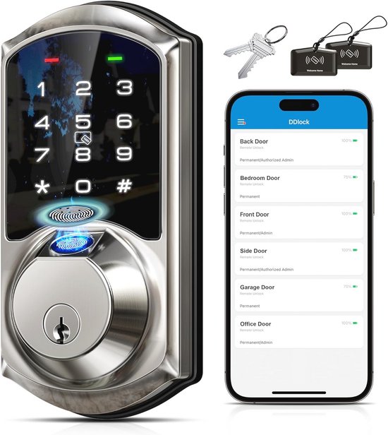 Nuki - Slim Deurslot - Smart Lock Ultra - Zwart Keypad Nfc - Vingerafdruk Pincode