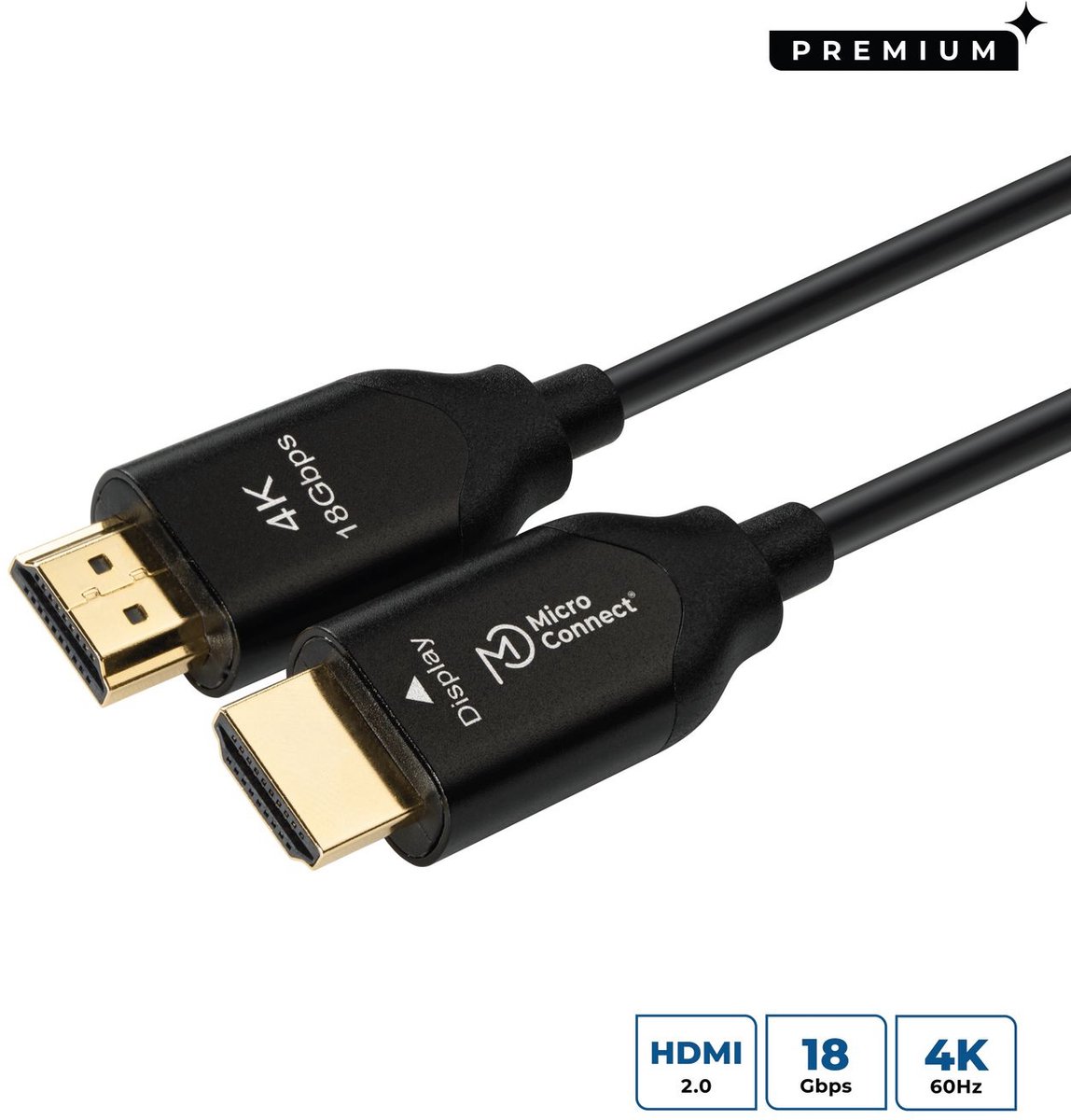 Microconnect HDMI 2.0 actieve kabel 4K 40 meter (HDM191930V2.0OP)