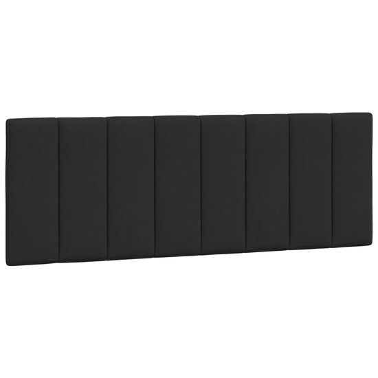 vidaXL - Hoofdbordkussen - "Hanko" - 140 - cm - fluweel - zwart