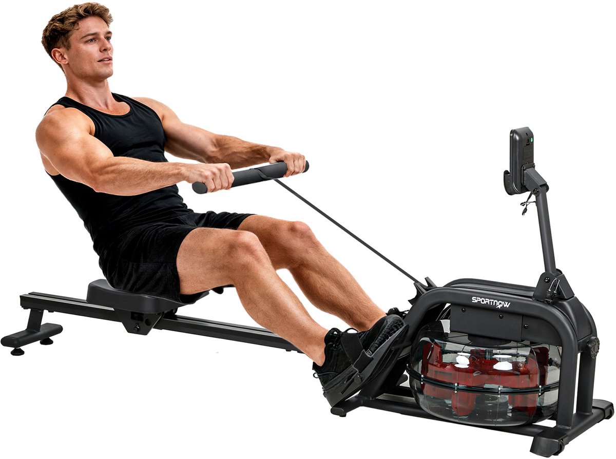 SPORTNOW Roeimachine Kunststof, staal 170L x 46B x 77H cm Zwart - SPORTNOW - €172,99