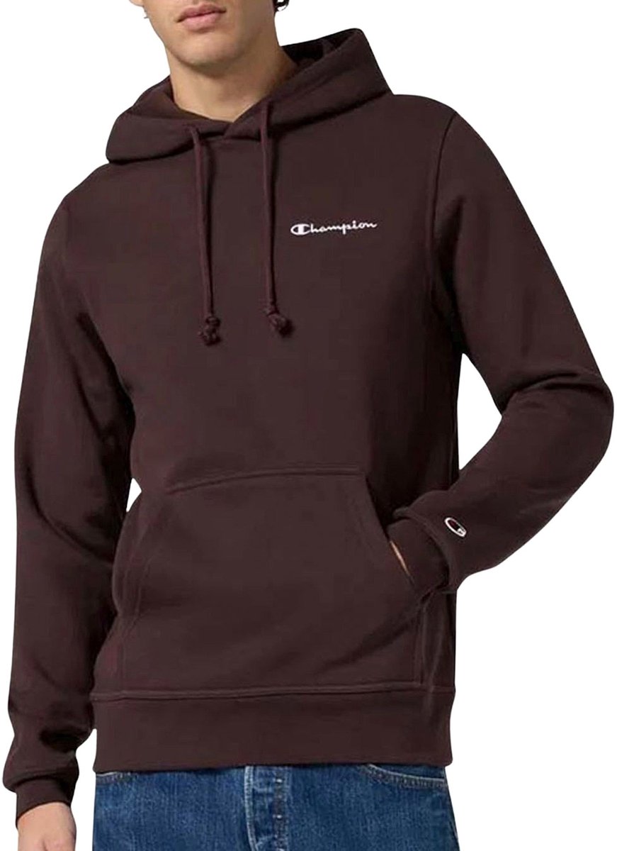Champion Icons Small Logo Hoodie Heren Bruin