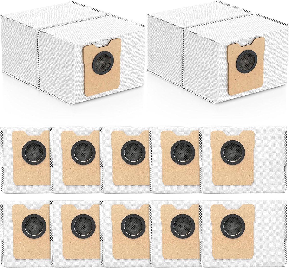 12 Stuks stofzakken geschikt voor Eufy Omni C20, C10 robotstofzuigers - Stofzuigerzakken - vervangende accessoires met grote capaciteit — afbeelding 1